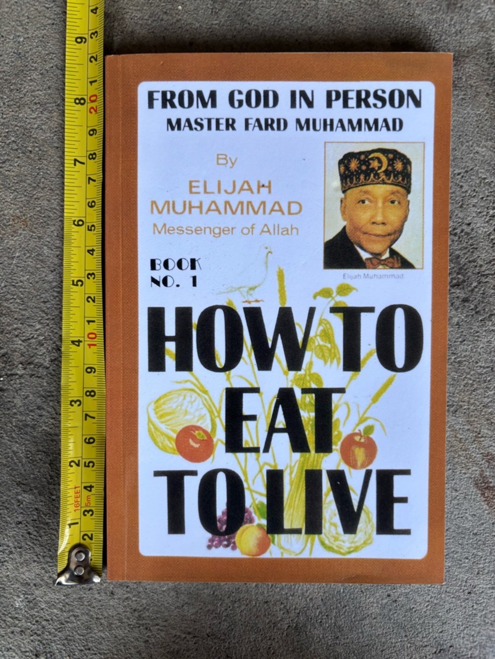 How to Eat to Live by Elijah Muhammad - Orange & White Cover